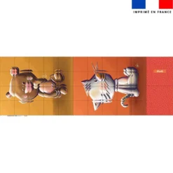 Patron imprimé pour jeu de puzzle 2 en 1 motif chat et ours - Création Stillistic