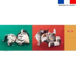 Patron imprimé pour jeu de puzzle 2 en 1 motif zèbre et raton - Création Stillistic