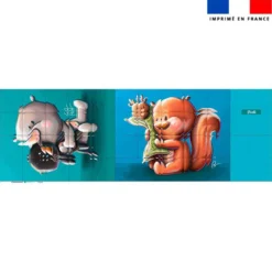 Patron imprimé pour jeu de puzzle 2 en 1 motif rhino et écureuil- Création Stillistic