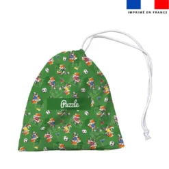 Patron imprimé pour jeu de puzzle 2 en 1 motif renard foot - Création Stillistic