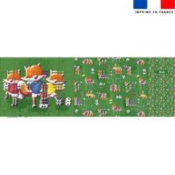 Patron imprimé pour jeu de puzzle 2 en 1 motif renard foot - Création Stillistic