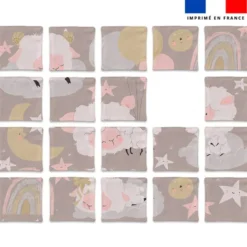 Patron imprimé pour jeu de puzzle 2 en 1 motif mouton des rêves