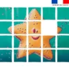 Patron imprimé pour jeu de puzzle 2 en 1 motif poisson acidulé et étoile - Création Stillistic