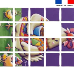 Patron imprimé pour jeu de puzzle 2 en 1 motif mouton et poule de Pâques - Création Stillistic