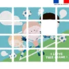 Patron imprimé pour jeu de puzzle 2 en 1 motif football