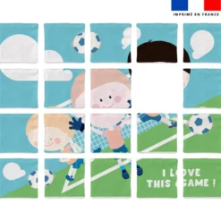 Patron imprimé pour jeu de puzzle 2 en 1 motif football