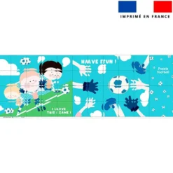 Patron imprimé pour jeu de puzzle 2 en 1 motif football