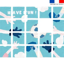 Patron imprimé pour jeu de puzzle 2 en 1 motif football