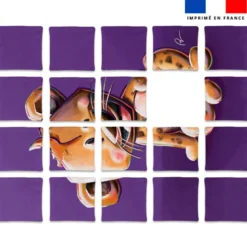 Patron imprimé pour jeu de puzzle 2 en 1 motif hippo et hyène - Création Stillistic