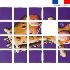 Patron imprimé pour jeu de puzzle 2 en 1 motif girafe et lapin - Création Stillistic