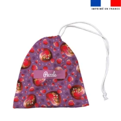 Patron imprimé pour jeu de puzzle 2 en 1 motif loutre cœurs et girafe - Création Stillistic