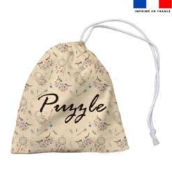 Patron imprimé pour jeu de puzzle 2 en 1 motif boho