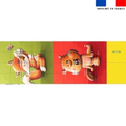 Patron imprimé pour jeu de puzzle 2 en 1 motif renard et castor - Création Stillistic