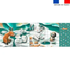 Patron imprimé pour jeu de puzzle 2 en 1 motif animaux du froid - Création Stillistic