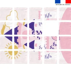 Patron imprimé pour jeu de puzzle 2 en 1 motif princesse