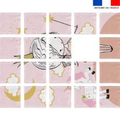 Patron imprimé pour jeu de puzzle 2 en 1 motif princesse