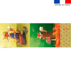 Patron imprimé pour jeu de puzzle 2 en 1 motif renard des bois et renard bricoleur - Création Stillistic