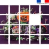 Patron imprimé pour jeu de puzzle 2 en 1 motif Bal masqué Halloween - Création Stillistic