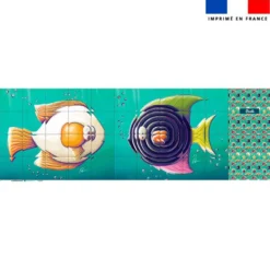Patron imprimé pour jeu de puzzle 2 en 1 motif poisson réglisse et oeuf - Création Stillistic