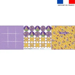 Patron imprimé pour jeu du morpion motif poule et oeufs de Pâques - Création Stillistic