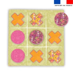 Patron imprimé pour jeu du morpion motif lapin printanier - Création Stillistic