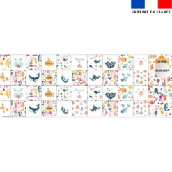 Patron imprimé pour jeu memory motif animaux de l'océan
