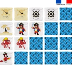 Patron imprimé pour jeu memory motif pirate