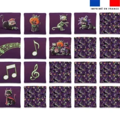 Patron imprimé pour jeu memory motif Bal masqué Halloween - Création Stillistic