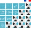 Patron imprimé pour jeu memory motif football