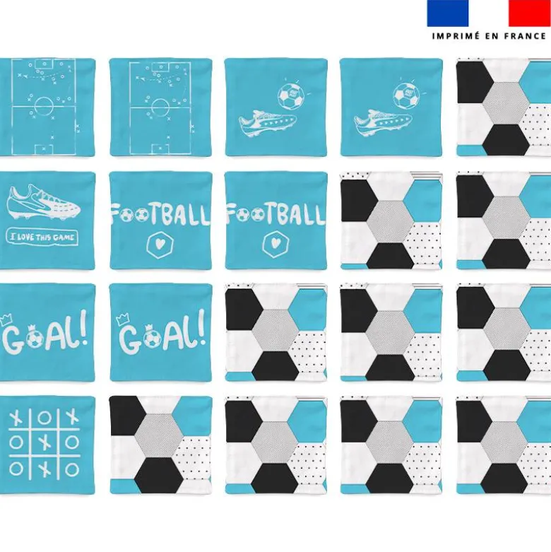 Patron imprimé pour jeu memory motif football