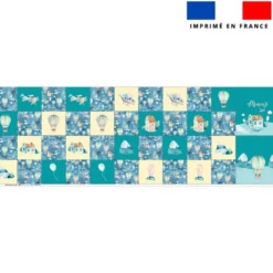 Patron imprimé pour jeu memory motif montgolfière aquarelle