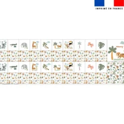 Patron imprimé pour jeu memory motif animaux savane