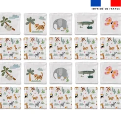 Patron imprimé pour jeu memory motif animaux savane