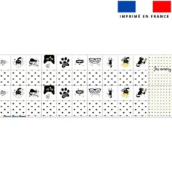 Patron imprimé pour jeu memory motif chat