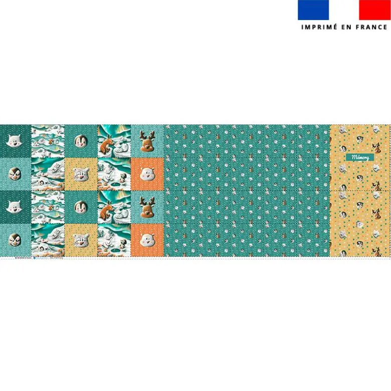 Patron imprimé pour jeu memory motif animaux du froid - Création Stillistic