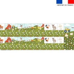Patron imprimé pour jeu memory motif animaux de la ferme