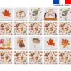 Patron imprimé pour jeu memory motif animaux d'automne