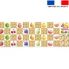 Patron imprimé pour jeu memory motif fruits kawaï