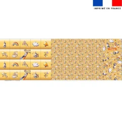 Patron imprimé pour jeu memory motif licorne toboggan - Création Stillistic