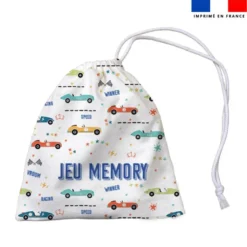 Patron imprimé pour jeu memory motif course de voitures
