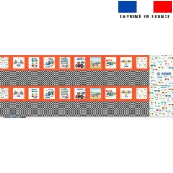 Patron imprimé pour jeu memory motif course de voitures