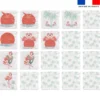 Patron imprimé pour jeu memory motif flamant rose
