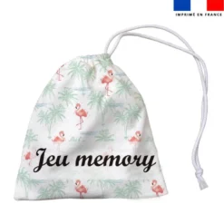Patron imprimé pour jeu memory motif flamant rose