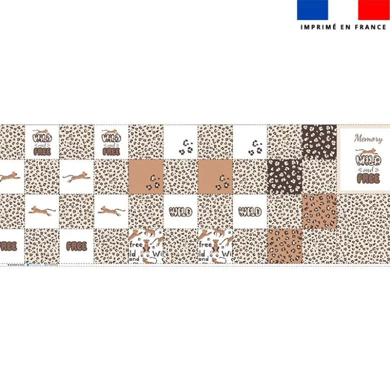 Patron imprimé pour jeu memory motif léopard