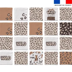 Patron imprimé pour jeu memory motif léopard