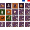 Patron imprimé pour jeu memory motif fantômes - Création Stillistic