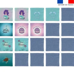 Patron imprimé pour jeu memory motif sirène