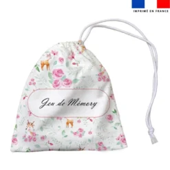 Patron imprimé pour jeu memory motif biche aquarelle
