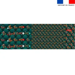 Patron imprimé pour jeu memory motif Teckels de Noël - Création Stillistic