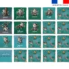 Patron imprimé pour jeu memory motif singe émotions - Création Stillistic
